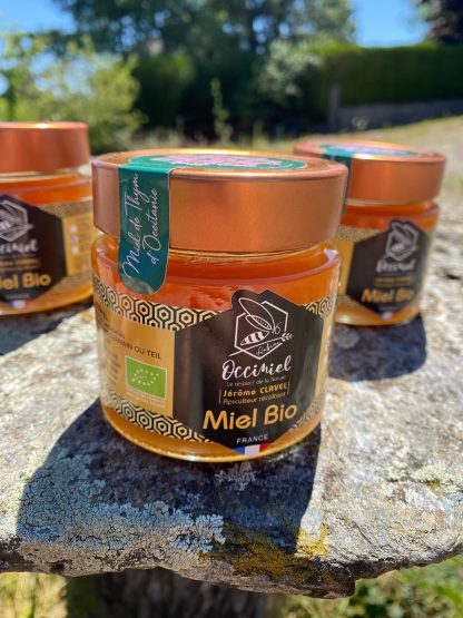 Pot de miel de thym sauvage d'Occimiel Lozère Aveyron Aubrac Cantal