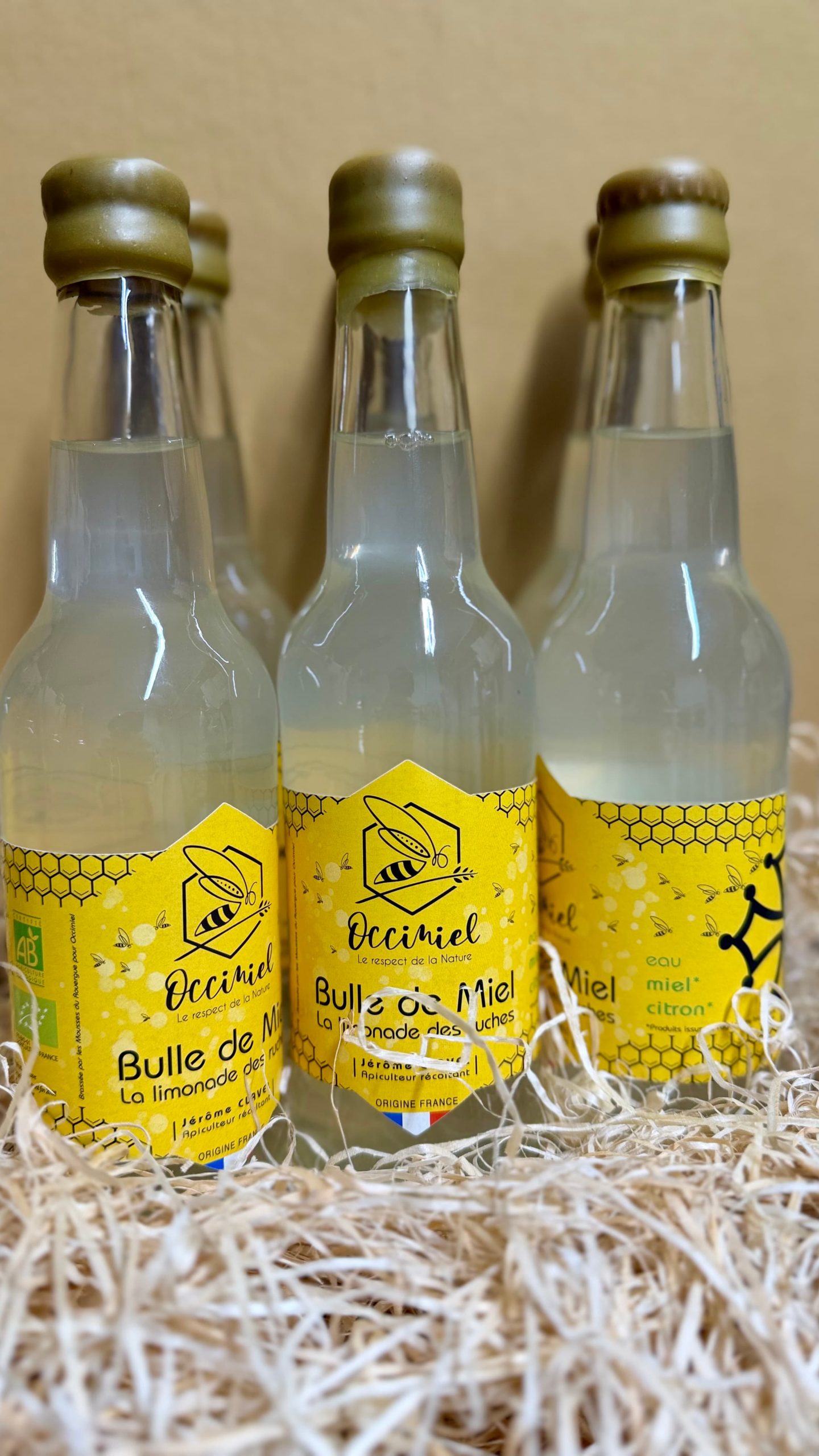Limonade bio au miel 33cl le pack de 6 bouteilles a toi les bulles de miel